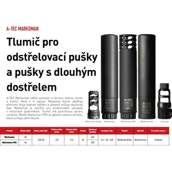 Sport A-TEC Tlumič A-TEC, Marksman PRS, do ráže: .30" (7,62mm), na úsťovou brzdu Marksman Break2