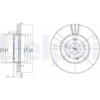 Brzdový kotouč Brzdový kotouč DELPHI BG2768
