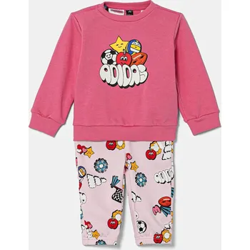 Dětská tepláková souprava adidas JD0061 růžová 30X, vel. 62
