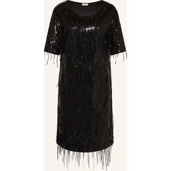 Dámské šaty Milano Italy Dámské Šaty S Třásněmi A Flitry, černá, 44