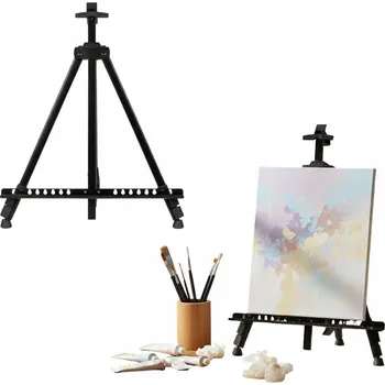 Malířský stojan Hliníkový skládací malířský stojan s pouzdrem, nastavitelný pro malování a kreslení