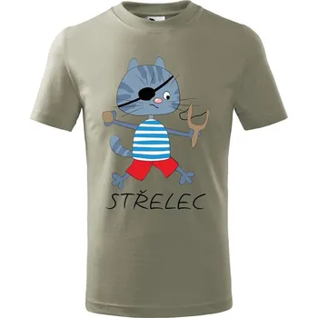 Chlapecké tričko DOBRÝ TRIKO Dětské tričko Zvěrokruh kočka Střelec Velikost: 158/12 let, Barva: Světle khaki