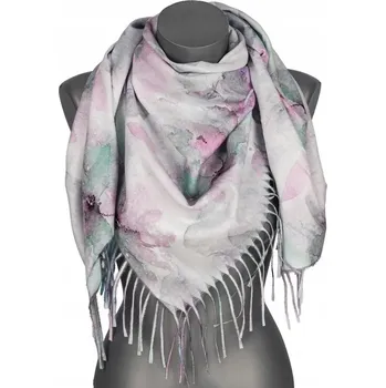 Šátek Dámský podzimní a zimní šátek s třásněmi RCC21-7 zelený