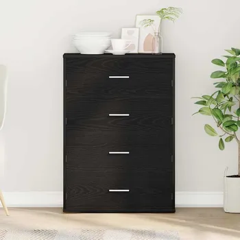 Servírovací skříň Černý dub 60 x 31 x 84 cm kompozitní dřevo