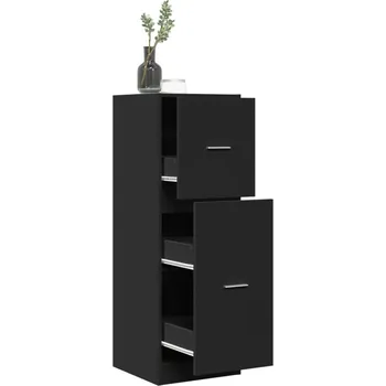 Příborník do zásuvky Skříňka na léky černá 40 x 41 x 118 cm kompozitní dřevo