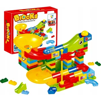 ostatní stavebnice STAVEBNICE KULIČKOVÁ DRÁHA 88 DÍLKŮ SKLUZAVKA PRO DĚTI