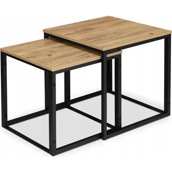 Konferenční stolek Konferenční stolek LoftInspired čtvercový 50 x 50 x 50,5 cm, dub craft