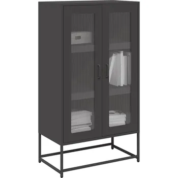 Příborník do zásuvky Skříň highboard černá 68x39x123 cm ocel