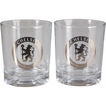 Sklenice SKLENICE NA WHISKEY CHELSEA FC 2x ORIGINÁLNÍ SKLENICE CHELSEA