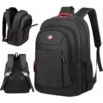 Městský batoh BATOH O OBJEMU 40 L VODĚODOLNÝ PRO SPORT, ŠKOLU I CESTOVÁNÍ V ČERNÉ BARVĚ