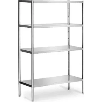 Dílenský regál vasegastro Regál z nerezové oceli - 1800 x 500 x 1800 mm