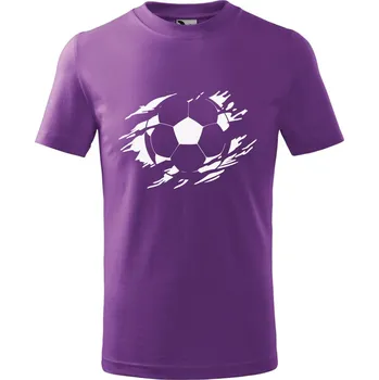 Chlapecké oblečení DOBRÝ TRIKO Dětské tričko Fotbalový míč Velikost: 158/12 let, Barva: Fialová
