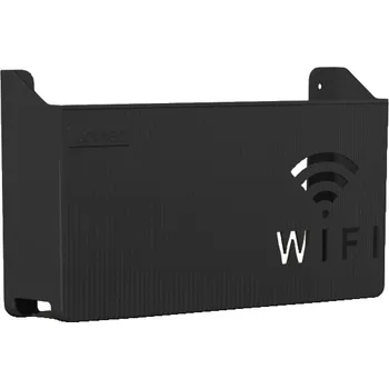 Věšák Nástěnný držák police kryt na router WIFI věšák černý