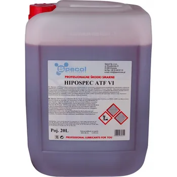 Převodový olej OLEJ SPECOL HIPOSPEC ATF VI 20L / PŘEVODOVÝ OLEJ ATF VI 20L SPEC