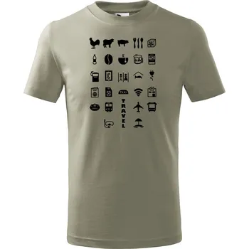 Chlapecké tričko DOBRÝ TRIKO Dětské tričko Travel Velikost: 158/12 let, Barva: Světle khaki