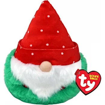 plyšák TY Beanie Balls 10 cm - TOPSY - trpaslík s červenou čepicí