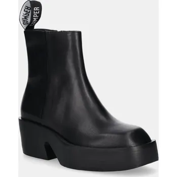 Dámské kozačky Kožené kotníkové boty Camper Billie dámské, černá barva, na plochém podpatku, K400754-002 K400754.002 99X, EUR 38