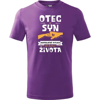 Dětské tričko s potiskem Nerozlučná dvojka Velikost: 158/12 let, Barva trička: Fialová