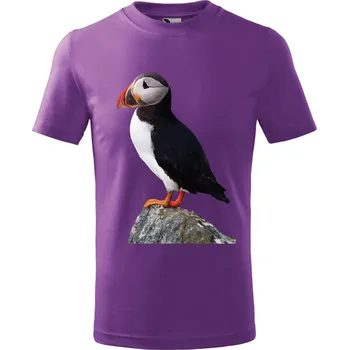 Chlapecké oblečení Dětské tričko s potiskem Papuchálek Velikost: 110 /4 roky, Barva trička: Fialová