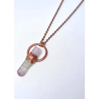 Přírodní kámen Turmalín Elbait, oboustranně ukončený přírodní krystal (Afganistán, Paprok) - šperk ŠPERKY S PŘÍRODNÍMI KRYSTALY