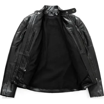 Moto bunda Leather Fashion Kožená bunda s lebkou a odnímatelnou podšívkou Velikost: XXS, Barva (Varianta): Vintage Black