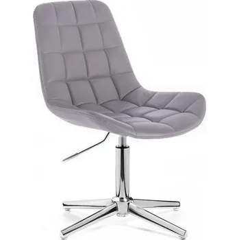 LuxuryForm DESIGN Židle PARIS na stříbrném kříži - šedá (VPT)