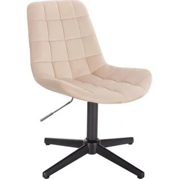 LuxuryForm DESIGN Kosmetická židle PARIS VELUR na černém kříži - krémová