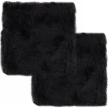 Podsedák Vidaxl Podsedáky na židle 2 ks šedé 40 x 40 cm z pravé ovčí kůže