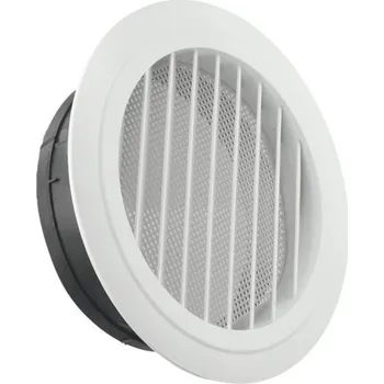 Domácí ventilátor Kulatý větrací otvor 200 mm 241x70x185 mm Nastavitelná plastová mřížka ABS Lamelový kryt na stěnu a strop Odolný větrací kryt pro koupelny a kanceláře