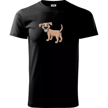 Pánské tričko Prdící pes kreslený (Hana-creative) - Klasické pánské triko vyšší gramáže - XS ( Černá )