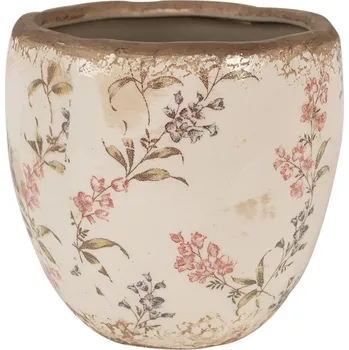 Obal na květináč Keramický obal na květináč s lučními kvítky Carola M – 14x14 cm