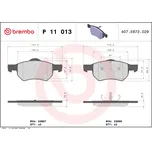 Sada brzdových destiček, vždy 4 kusy v sadě BREMBO P 11 013