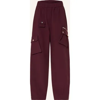 Dámské kalhoty Ganni Dámské Cargo Kalhoty, tmavě červená, 40