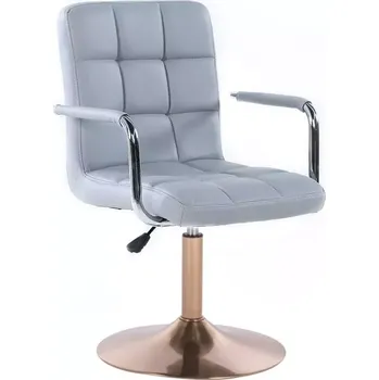 LuxuryForm DESIGN Židle VERONA na zlatém talíři - šedá