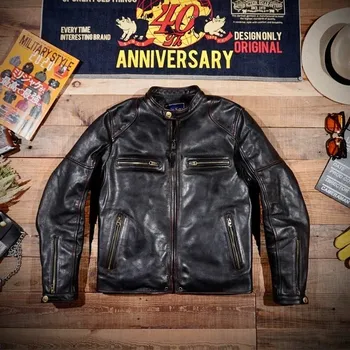 Moto bunda Leather Fashion Kožená bunda z kozí kůže v klasickém střihu Velikost: XS, Barva (Varianta): horse leather