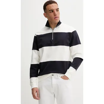 Pánská mikina Bavlněná mikina Marc O'Polo pánská, tmavomodrá barva, vzorovaná, 5000007806 59X, vel. S