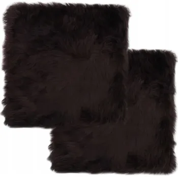 Podsedák Vidaxl Podsedáky na židle 2 ks hnědé 40 x 40 cm z pravé ovčí kůže