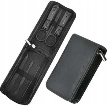 PÁNSKÁ SADA JAKO DÁREK na manikúru a pedikúru nehtů ČERNÁ + POUZDRO