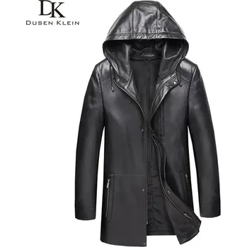 Moto bunda Leather Fashion Kožená bunda s kapucí z pravé jehněčí kůže Barva: Černá, Velikost: M