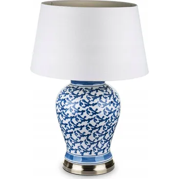 Lampička Stolní lampa Artpol Keramická lampa bílá, modrá 60 W