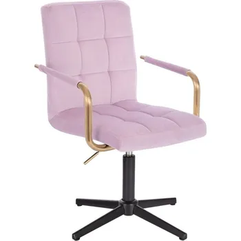 LuxuryForm DESIGN Židle VERONA GOLD VELUR na černém kříži - levandule