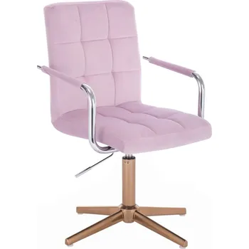 LuxuryForm DESIGN Kosmetická židle VERONA VELUR na zlatém kříži - levandule