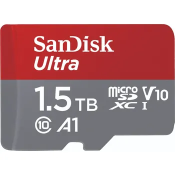 Paměťová karta SanDisk Ultra microSDXC 1,5 TB + SD Adapter 150 MB/s A1 Class 10 UHS-I