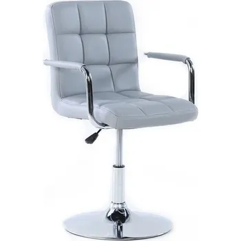 LuxuryForm DESIGN Kosmetická židle VERONA na stříbrném talíři - šedá