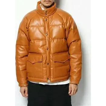 Moto bunda Leather Fashion Zimní bunda z pravé jehněčí kůže s péřovou výplní Velikost: M, Barva (Varianta): Sheepskin Brown