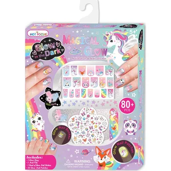 Přípravek na nehty Sada na nehty ZVÍŘÁTKA svítící ve tmě