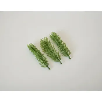 umělá květina Umělá větvička jehličnanu 10 cm, zelená