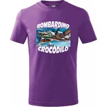 ON-DESIGN Dětské tričko BOMBARDINO CROCODILO Velikost: 110 cm/4 roky, Barva: fialová