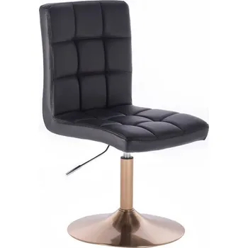 LuxuryForm DESIGN Židle TOLEDO na zlatém talíři - černá