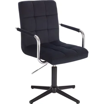 LuxuryForm DESIGN Kosmetická židle VERONA VELUR na černém kříži - černá